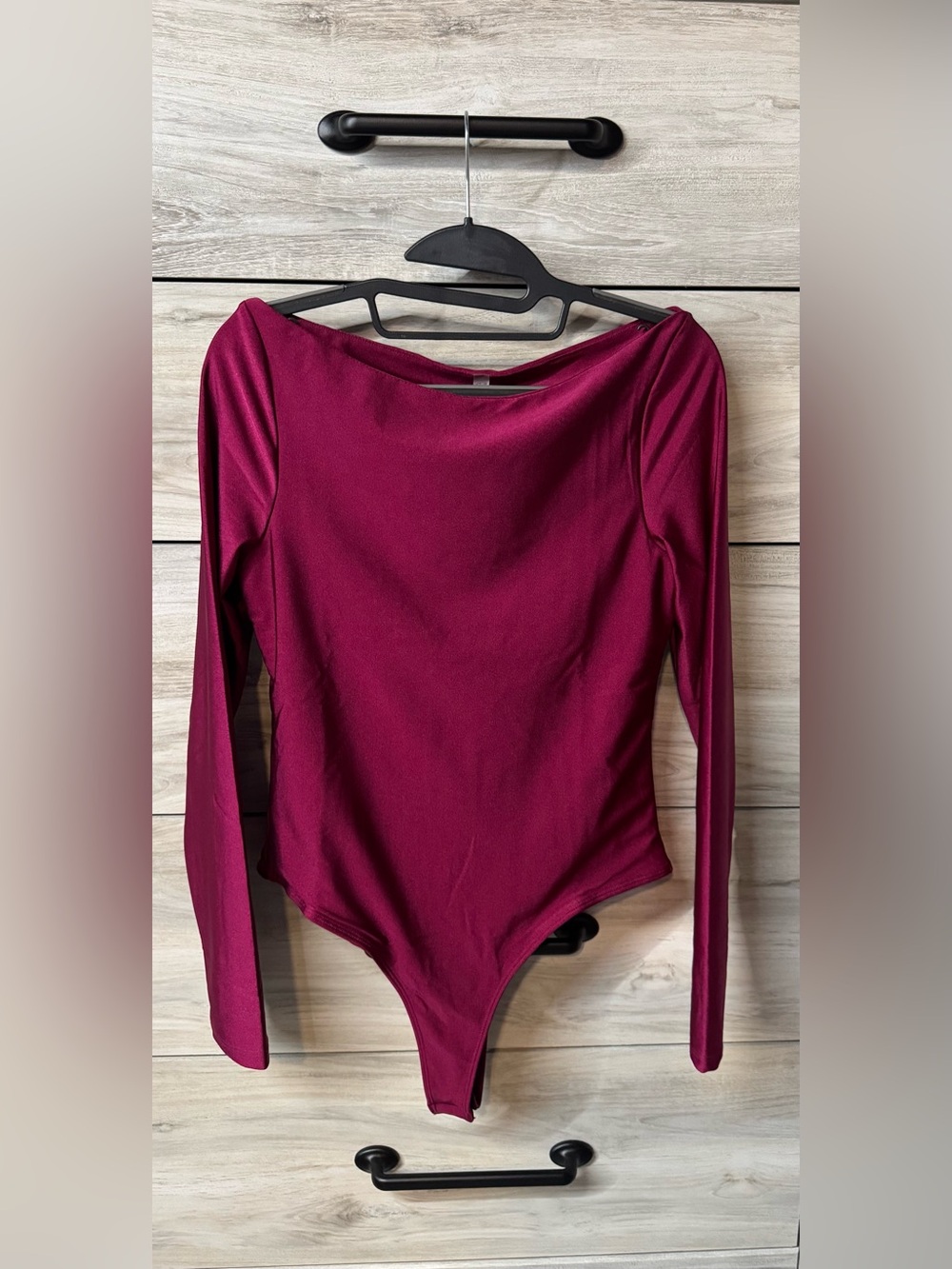 AKIRA Long Sleeve Bodysuit - Burgundy